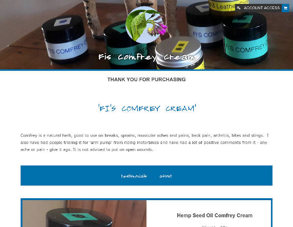 Fi's Comfrey Cream